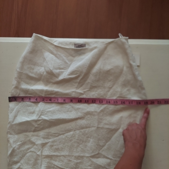 Sara Sturgeon Made in England Linen Pencil Skirt in Eggshell Sz 2 - Picture 6 of 8